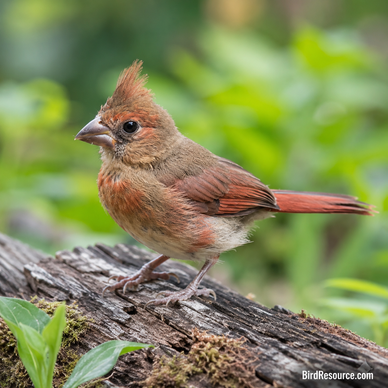 Young cardinal bird