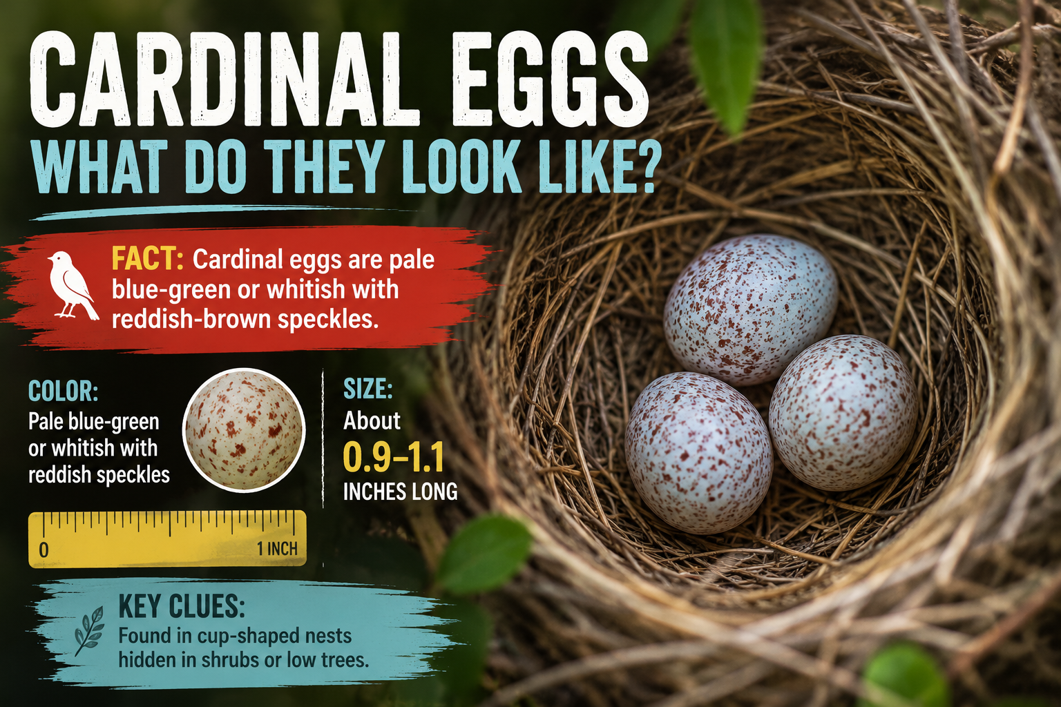 What Do Cardinal Eggs Look Like? Colors, Size and Clues