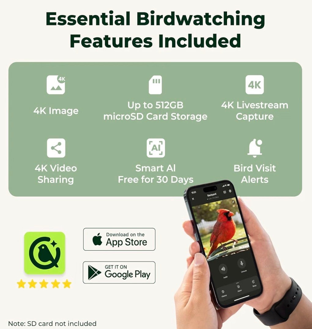 What’s included with this bird feeder 
