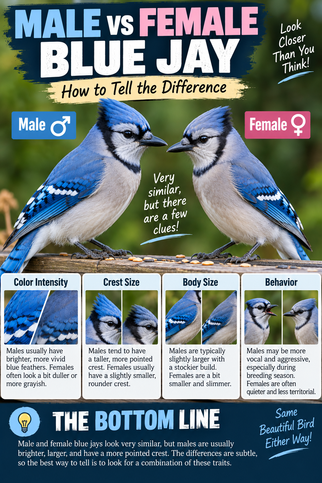 Male vs Female Blue Jay How to Tell the Difference