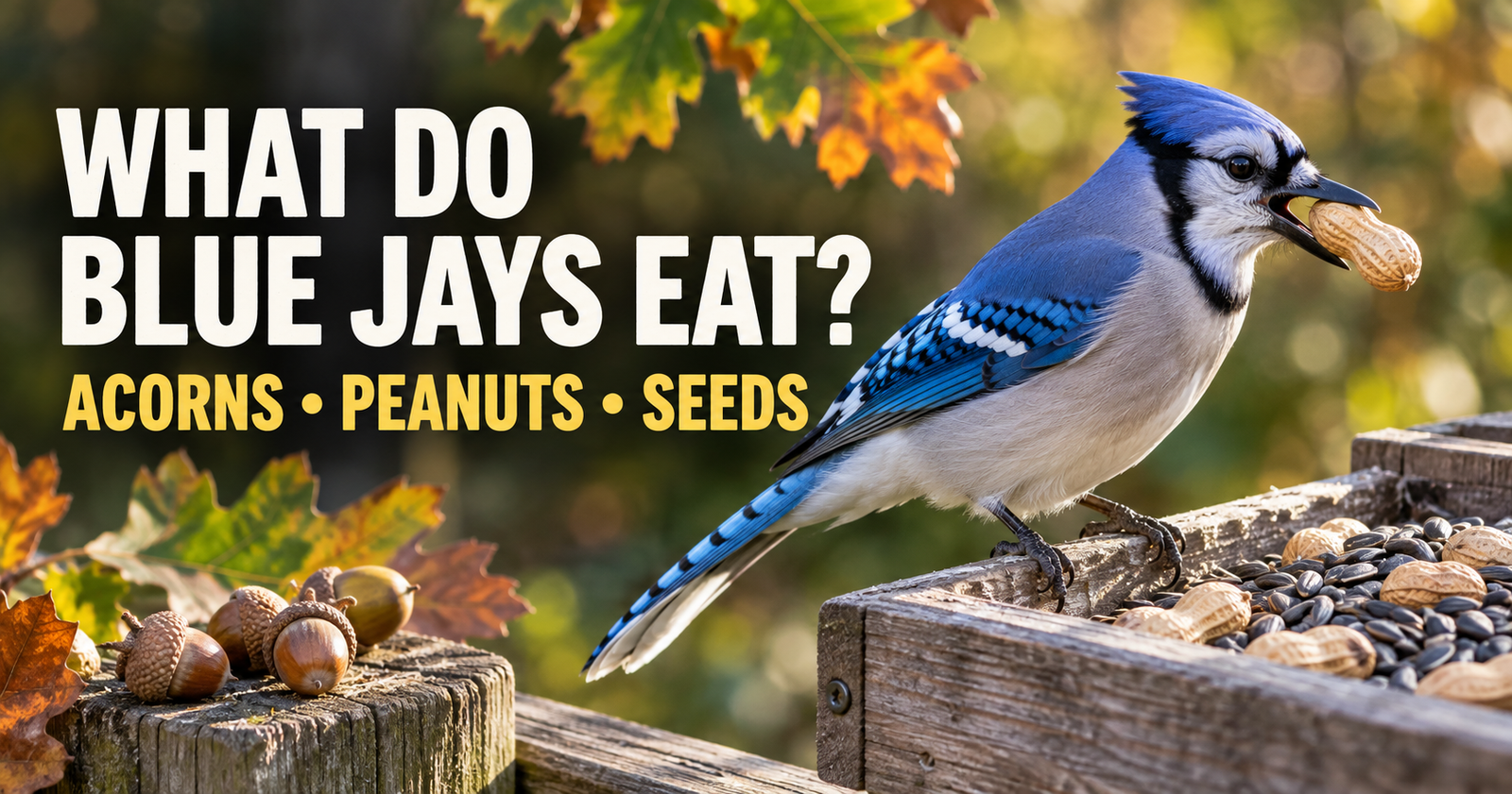 What Do Blue Jays Eat? From Acorns to Backyard Feeders